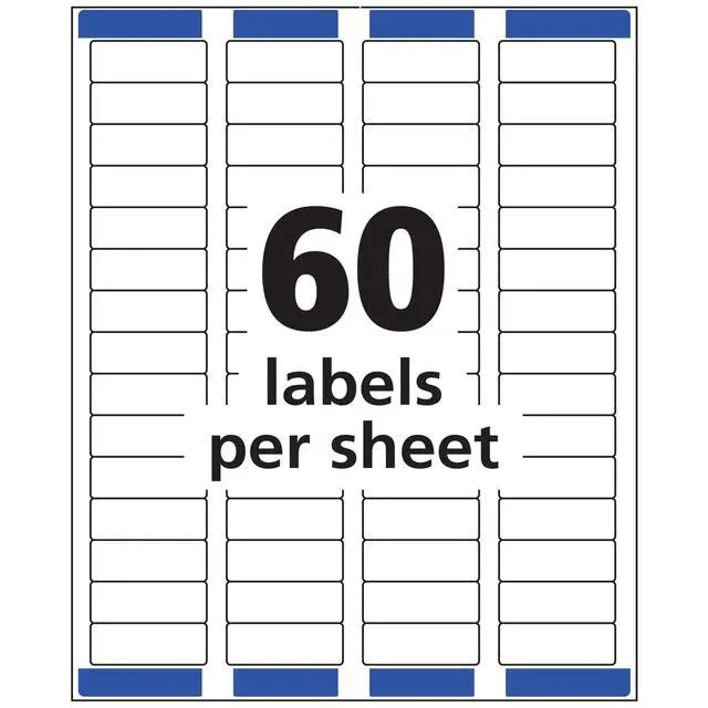 Alt view image 4 of 7 - Return Address Labels, Inkjet Printers, 1,500 Labels, 2/3 x 1-3/4, Permanent Adhesive, 5 Packs (8195)