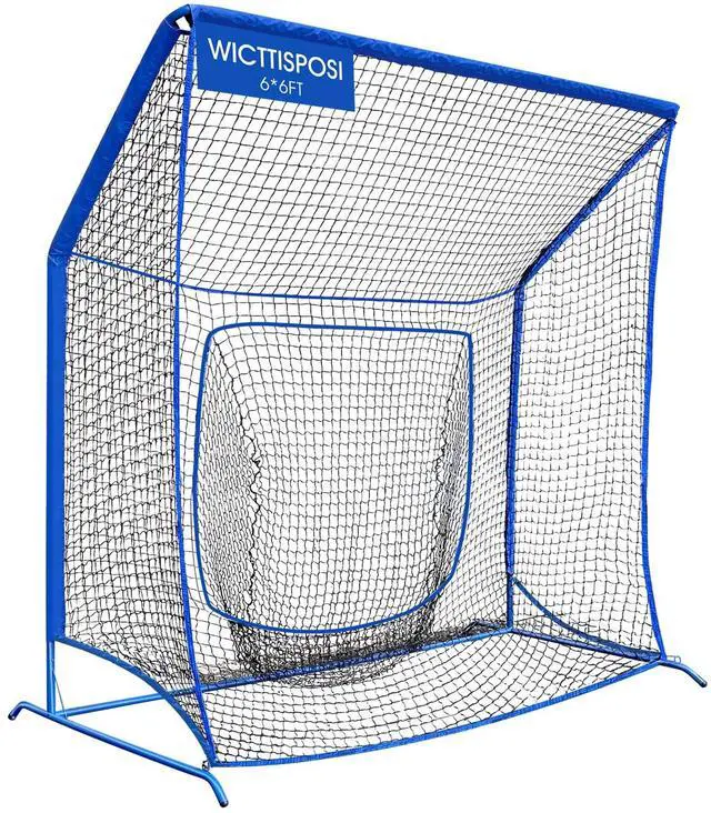 Main image of Baseball Softball Net with Blocking System, Batting Cage Practice Net | All-Around Ball Containment, Heavy-Duty Pre-Assembled Metal Frame, 7-Ply Tear Resistant Net, for Backyard Hitting & Pitching