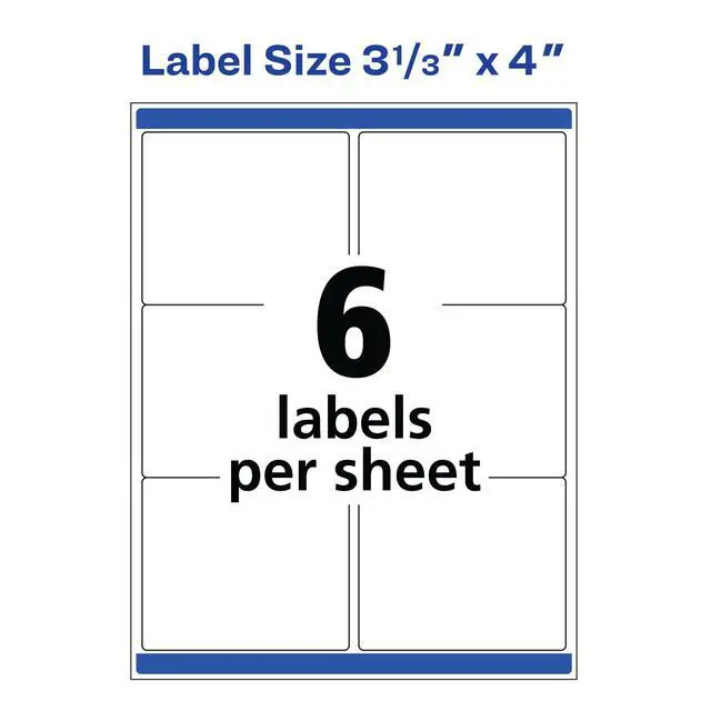 Alt view image 5 of 6 - Print-to-the-Edge Printable Shipping Labels, 3" x 3.75", Matte White, Sure Feed Technology, Laser & Inkjet Printer Compatible, 150 Blank Labels per Pack (5 Packs of 6874)