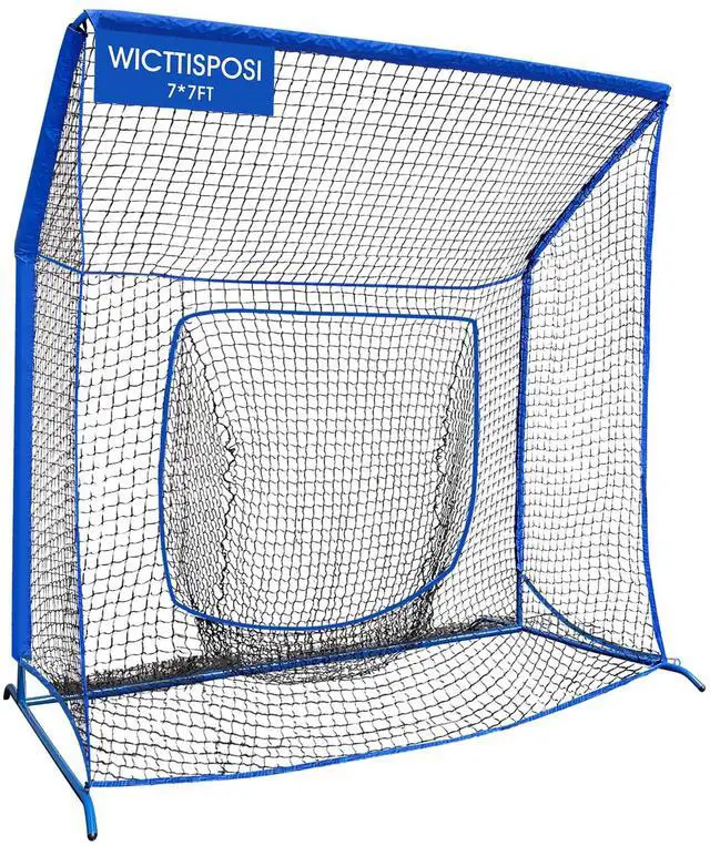 Main image of Baseball Softball Net with Blocking System, Batting Cage Practice Net | All-Around Ball Containment, Heavy-Duty Pre-Assembled Metal Frame, 7-Ply Tear Resistant Net, for Backyard Hitting & Pitching