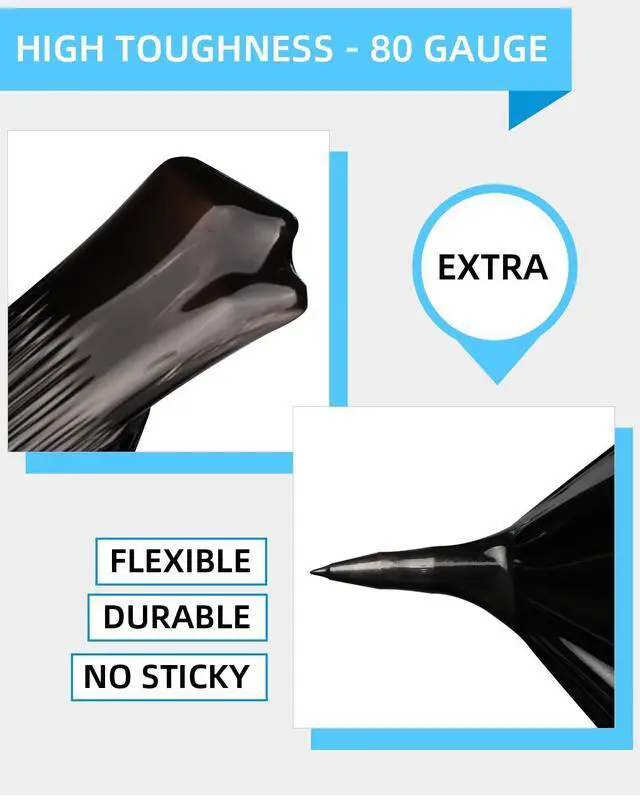 Alt view image 3 of 7 - 18" Black Stretch Wrap Roll, Heavy Duty 18 Inch 1500ft Shrink Wrap, 4 Pack | Industrial Strength, 80 Gauge Stretch Film, Self-Adhesive Cling, Plastic Wrap for Pallet Wrapping Shipping Moving Furniture