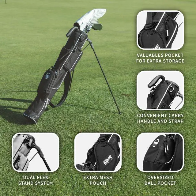 Alt view image 5 of 6 - The Original Lightweight Bag with Stand | Easy to Carry, Durable, Pitch & Putt, Driving Range, Par 3 & Executive Courses