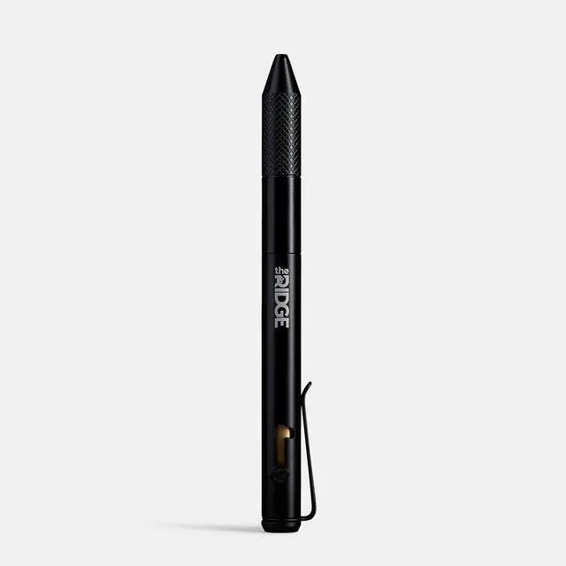 Alt view image 5 of 7 - Ridge Bolt Action Pen - CNC Machined Everyday Carry Pen, Knurled Grip, Pressurized Refill, Manganese Spring Steel Clip, Compact Pocket EDC Pen with Schmidt EasyFlow 9000 (Royal Black)