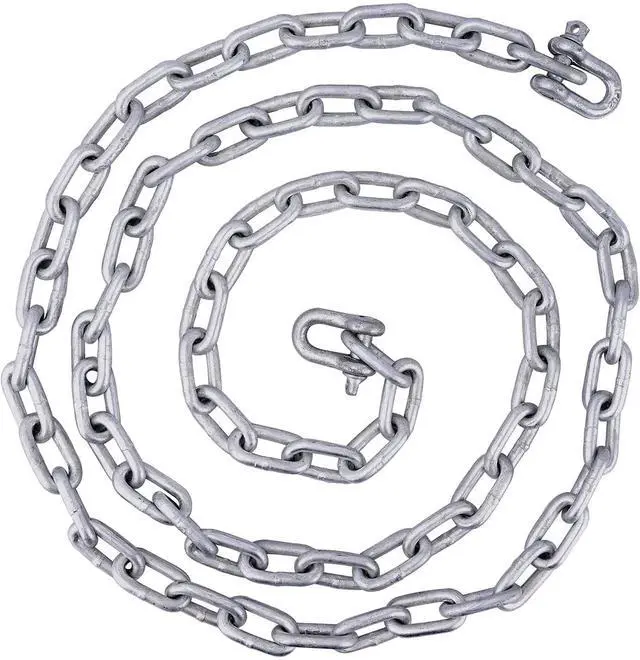 Alt view image 5 of 7 - Galvanized Fluke Style Anchor Kit Includes Galvanized Fluke Anchor, Rope, Shackles, Chain 8LB 10LB 13LB