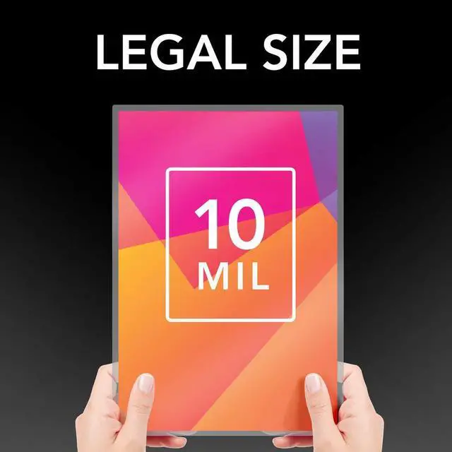 Alt view image 2 of 4 - Laminating Sheets, Thermal Laminating Pouches Legal Size, 10mil, HeatSeal Crystal Clear, 50 Pack (3200412)