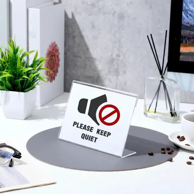 Alt view image 7 of 7 - 100 Pcs 7x5 Inch Clear Acrylic Sign Holder Plastic L-shape Vertical Menu Stand, Picture Photo Frames, Table Paper Holder, Flyer Sign Display Stand for Restaurants, Store, Office, Wedding