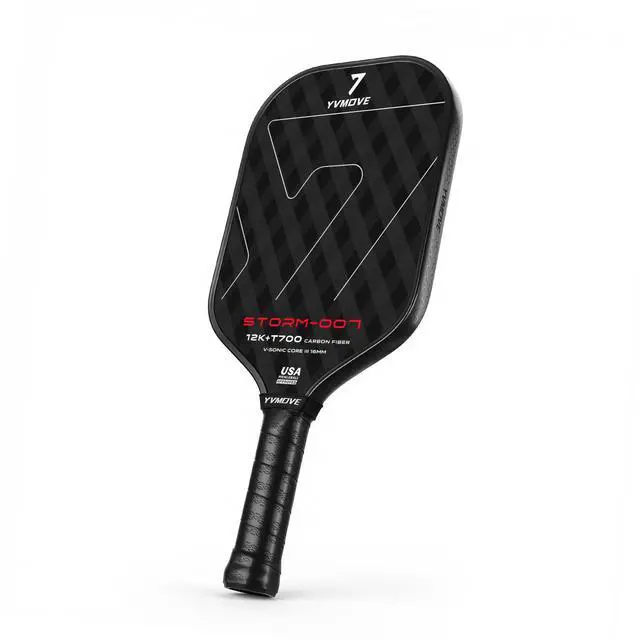 Main image of USAPA Approved 6-Layer Construction T700 Carbon Fiber Pickleball Paddle, 16mm Thermoformed Pickleball Racket with High Spin & Extended Grip, Professional Pickleball Paddle for Control and Power