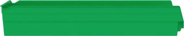 Alt view image 7 of 7 - 30174 Heavy Duty Plastic Shelf Bins, 24"x 11"x 4", Green, 6-Pk | Heavy Duty Nesting Storage Bins for Garage, Closet, Refrigerator, Kitchen, Cabinet, Drawer Organization, Pantry Organization