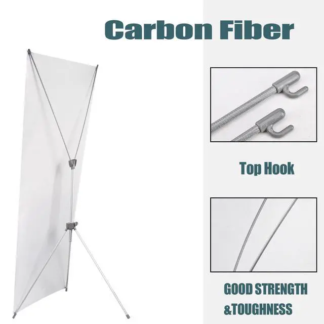 Alt view image 6 of 7 - X Banner Stand Adjustable Fit Banner 24 x 63 to 32 x 72 Inch, Portable Travel Bag, Bigger, More Adaptable Advertising, Stores, Tradeshow, Restaurant, Event, Birthday & Party (2 PACK)