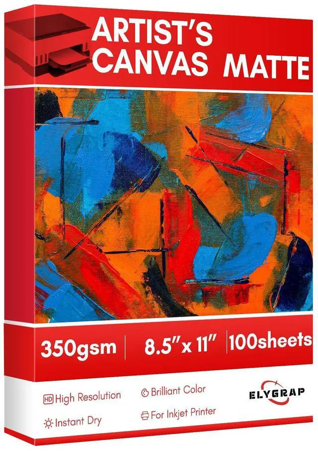 Main image of 350g Printable Cotton Sheets for Inkjet Printer 8.5x11 Inch | 100Sheets,100% Real Cotton Fabric,Matte Finish for Photo Printing,Craft Projects