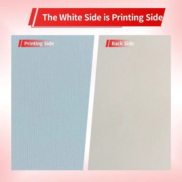 Alt view image 3 of 6 - 350g Printable Cotton Sheets for Inkjet Printer 8.5x11 Inch | 100Sheets,100% Real Cotton Fabric,Matte Finish for Photo Printing,Craft Projects