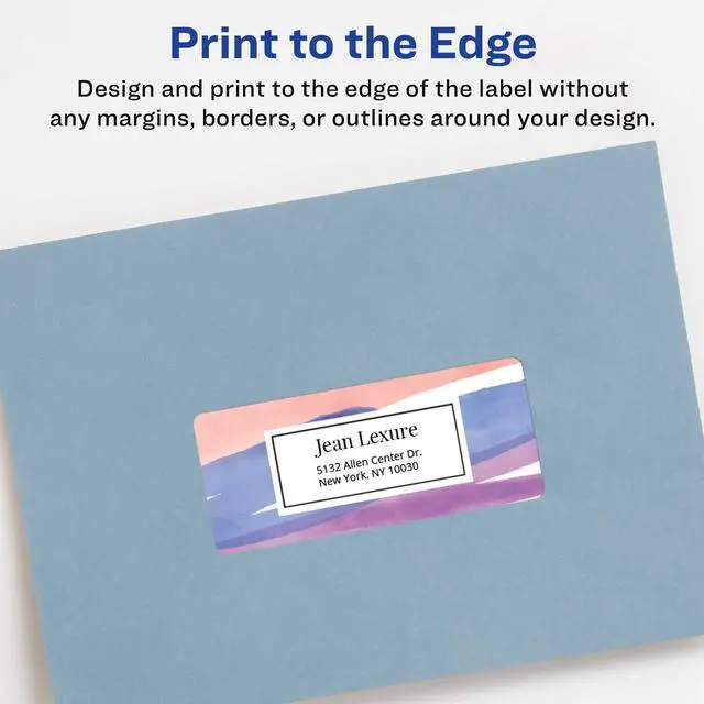 Alt view image 3 of 7 - Matte White Rectangle Labels, Sure Feed Technology, 1.5" x 2.75", 1,000 Matte White Printable Labels