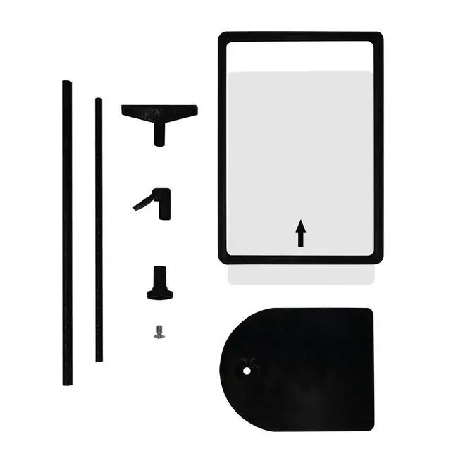 Alt view image 3 of 6 - Sign Holder Stand, 8.5 x 11 Inch Sign Stand with Adjustable Height Snap Open, Reusable Sign Stands for Display Advertising Business Signage, Vertical and Horizontal Two View Modes (Black, 10 Pcs)