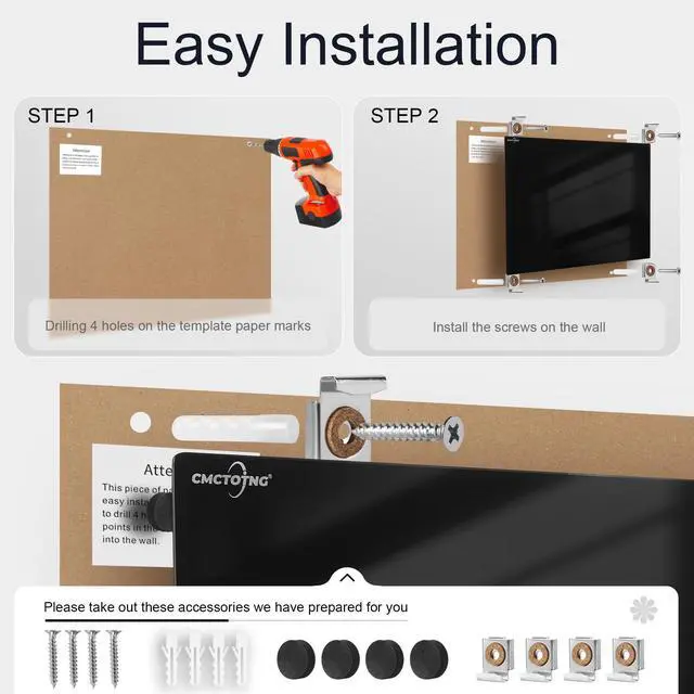 Alt view image 7 of 7 - Glass Magnetic Dry Erase Black Board 24"x18" for Wall Office