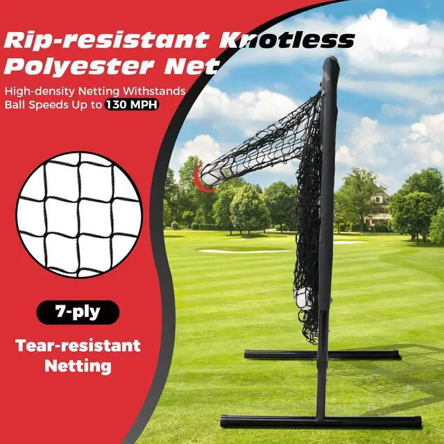 Alt view image 3 of 7 - Pitching Net, 9 Hole Pitching Net with Strike Zone, Baseball Softball Pitching Target with Adjustable Height, Baseball Pitcher Throwing Practice Training Equipment for All Skill Levels
