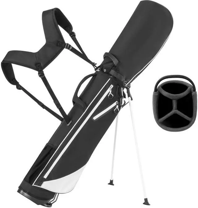 Main image of Lightweight Golf Stand Bag, 4-Way Full-Length Dividers, Holds Up to 10 Clubs, 3.7 lbs Golf Bag with Dual Straps & Stand for Driving Range, Par 3, and Standard Courses