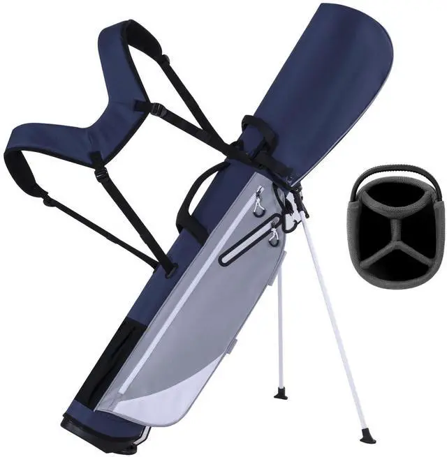 Main image of Lightweight Golf Stand Bag, 4-Way Full-Length Dividers, Holds Up to 10 Clubs, 3.7 lbs Golf Bag with Dual Straps & Stand for Driving Range, Par 3, and Standard Courses