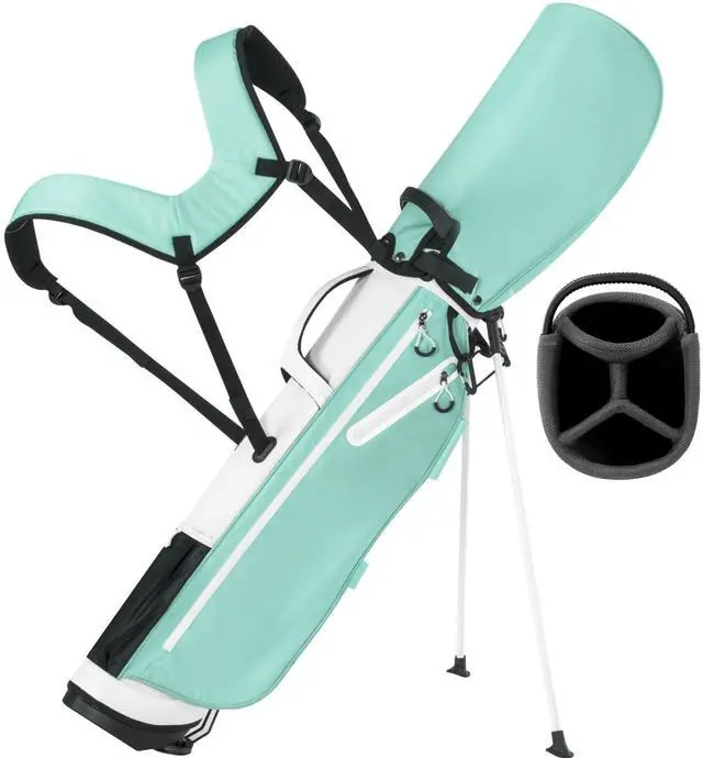 Main image of Lightweight Golf Stand Bag, 4-Way Full-Length Dividers, Holds Up to 10 Clubs, 3.7 lbs Golf Bag with Dual Straps & Stand for Driving Range, Par 3, and Standard Courses
