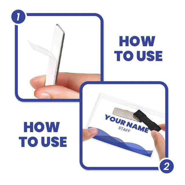 Alt view image 5 of 6 - On It! 100-Pack Magnetic Name Badge Holders 4"x3" (W x H) Clear Tags for Events & Conferences No-Damage Magnets | PVC-Free | Fits 5392 Inserts | Reusable for Trade Shows & Meetings