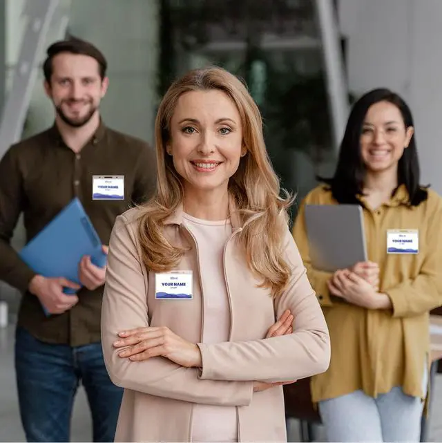 Alt view image 4 of 6 - On It! 100-Pack Magnetic Name Badge Holders 4"x3" (W x H) Clear Tags for Events & Conferences No-Damage Magnets | PVC-Free | Fits 5392 Inserts | Reusable for Trade Shows & Meetings