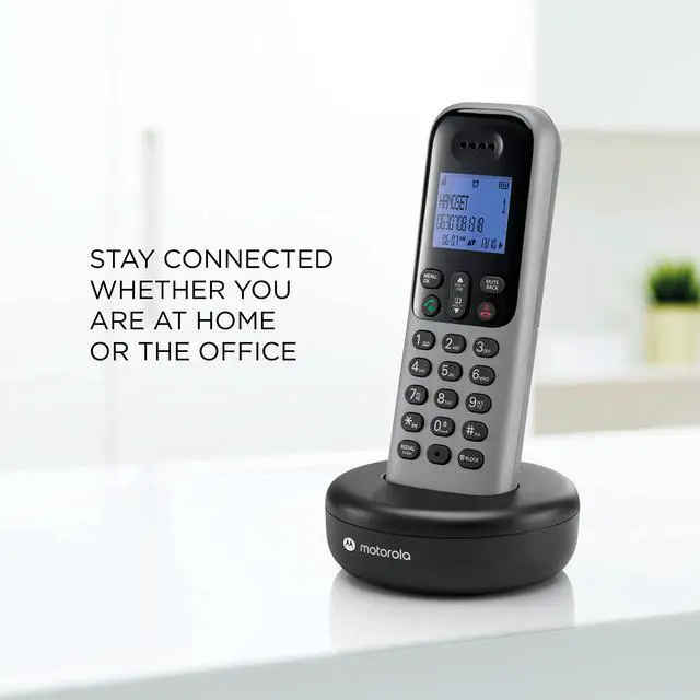Alt view image 4 of 5 - Motorola Cordless Phone, 3 Handsets, DECT 6.0 Long Range, Bright Backlit Display, Easy-to-Use Big Buttons, Call Block up to 100 Numbers, Hands-Free Speakerphone, Caller ID,Hearing Aid Compatible,T603