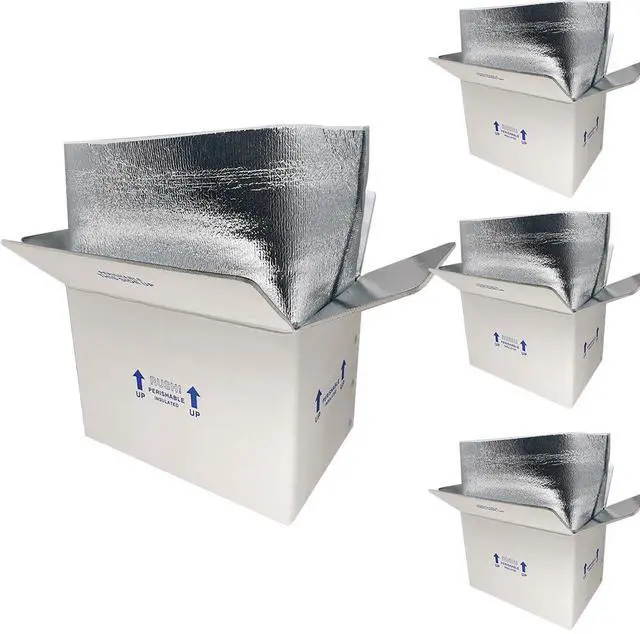 Main image of 15x10x11'' Insulated Shipping Boxes with Bag Liners, Styrofoam Cold Mailer, Foam Cooler Containers, for Shipping Packaging Perishable Frozen Food, Cake, and More (4 Pack)
