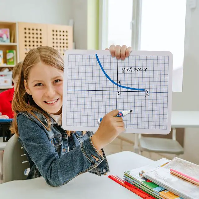 Alt view image 3 of 7 - 48 Pack Dry Erase XY Axis Graph Lap Boards 9'' x 12'' Double Sided White Boards Dry Erase Lapboards Math Student White Boards Double Sided Dry Erase Board with Erasers for School Classroom Supplies
