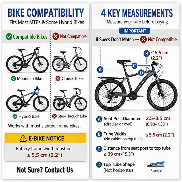 Alt view image 6 of 7 - Child Bike Seat, Front Mount Kids Bike Seat,Fit Mountain Bikes, Cruiser Bikes, Folding Bikes, Ultra Light,Portable, Tool-Free, Quick-Release,Toddler Bike Seat for 2-6 Years(up to 60lbs)