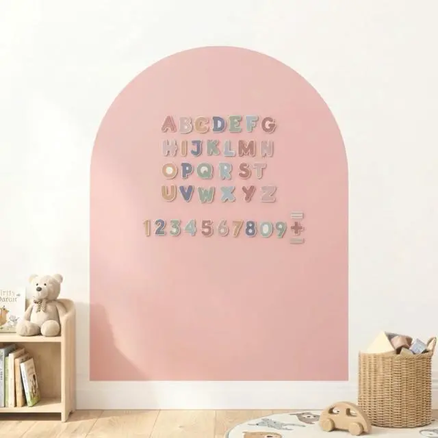 Main image of CAALMA Magnetic Wall Decal 40 x 32 - Magnetic Chalkboard for Wall - Strong Adhesive with Aesthetic Magnetic Letter, Chalk and Cloth (Dusty Pink)