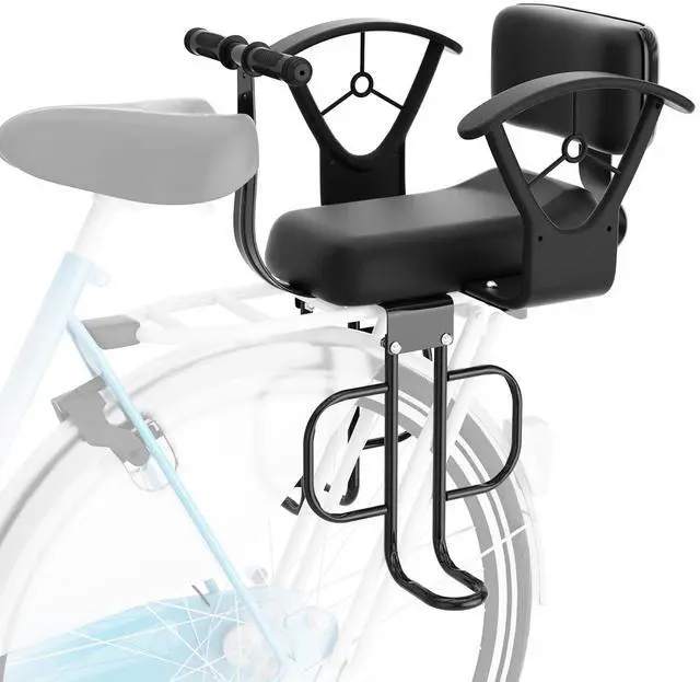 Main image of Rear Child Bike Seat,Rear Mounted Child Bike Seats,Back Mount Child Seat with Back Rest Armrest Foot Pedals,Width Adjustable Bicycle Rear Seat,Fits All Bicycle Rear Frames