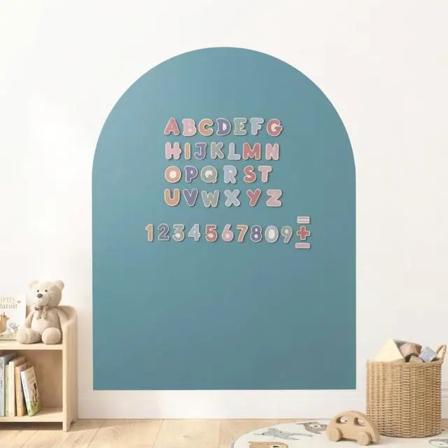Main image of CAALMA Magnetic Wall Decal 40 x 32 - Magnetic Chalkboard for Wall - Strong Adhesive with Aesthetic Magnetic Letter, Chalk and Cloth (Green)
