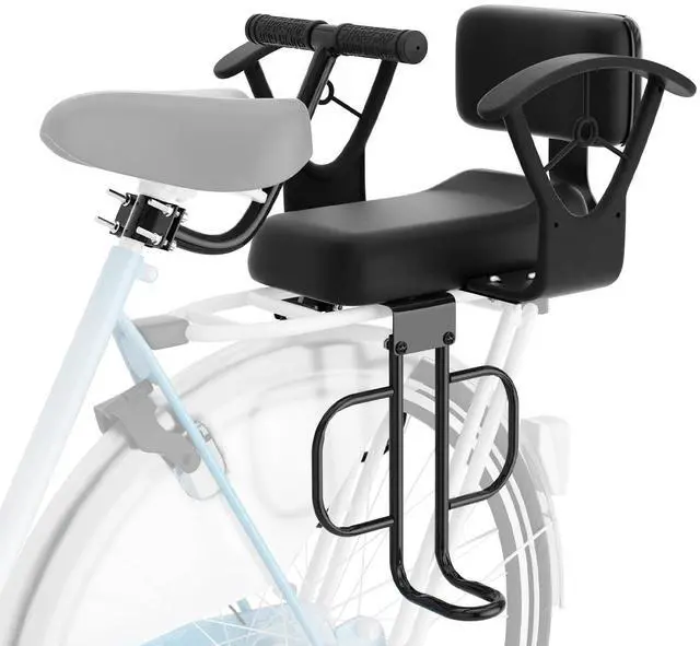 Main image of Rear Child Bike Seat,Rear Mounted Child Bike Seats,Back Mount Child Seat with Back Rest Armrest Foot Pedals,Width Adjustable Bicycle Rear Seat,Fits All Bicycle Rear Frames