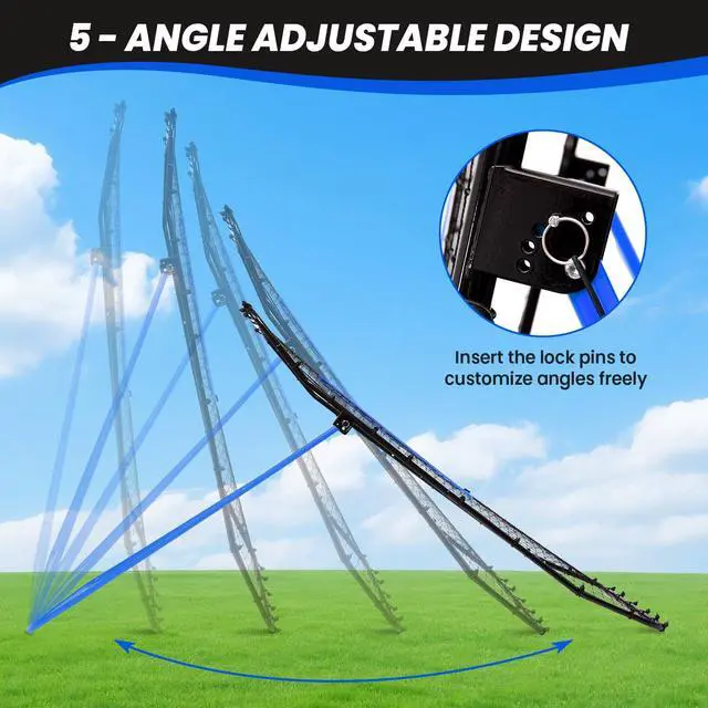 Alt view image 2 of 7 - Volleyball Rebounder Net 7x4 Ft, Bounce Back Training Equipment with Unique Curved Frame for Better Catching, 5 Adjustable Angles for Volleying & Spiking, Easy Set Up & Sturdy Base