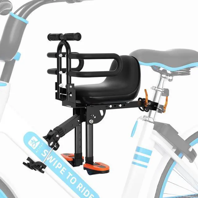 Main image of Child Bike Seat, Kids Bike Seat with Guardrail, High Seat Cushion Backrest Mountain Bike Child Bike Seat, Bicycle Child Safety Seat for Children from 1 to 3 Years Old