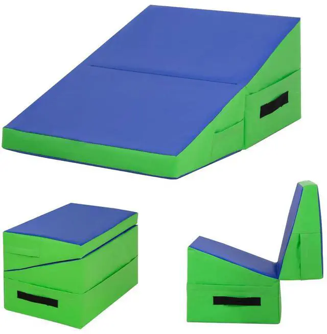Main image of Gymnastics Mat Incline Mat Tumbling Mat Folding Gymnastic Tumbling Mat Indoor/Outdoor Exercise Mat Home Gym Yoga Mat with Handle