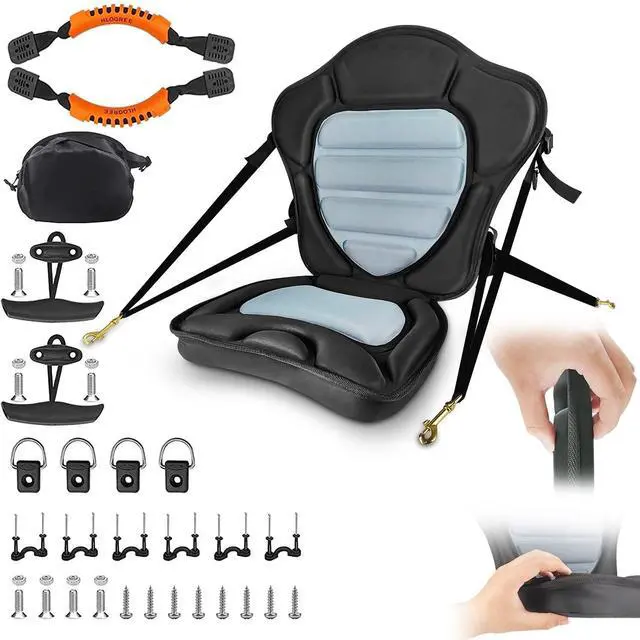 Main image of Kayak Seats - 1/2 Pck, Thicken Padded Seat Cushion with Back Support, Canoe & Ocean Sup Compatible