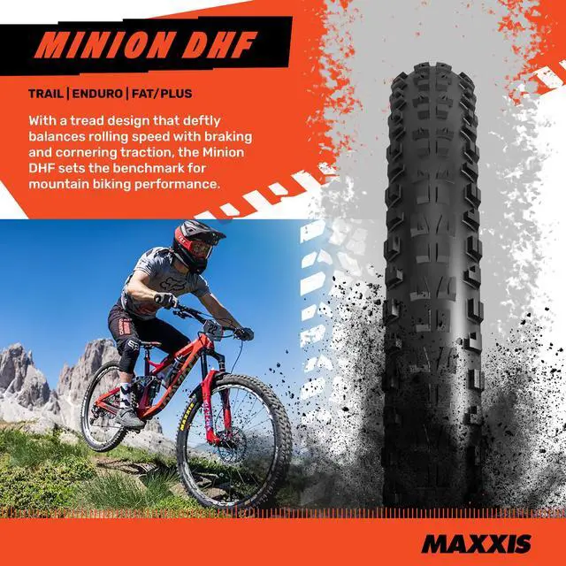 Alt view image 2 of 7 - Minion DHF | Dual Compound | Mountain Bike Tire, E25, Tubeless Ready | Fast-Rolling Center, Grippy Side Knobs, Everyday Trail Compound, Tubeless Ready