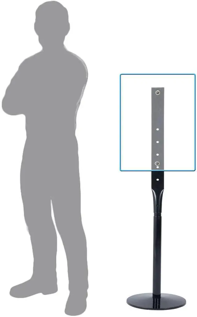 Main image of Heavy Duty Cast Iron Sign Stand - 48" Tall Pedestal Sign Holder with 12" Base - Outdoor Metal Parking Sign Post for Street, Business & Driveway - Fits up to 18x24 Signs, Black