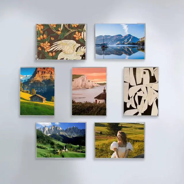 Alt view image 7 of 7 - 20 Pcs Acrylic Sign Holder 8.5 x 11, Dual-Purpose Wall Mount Sign Holders | Clear Plastic Frames Paper Display Sign Holders for Office, Store, Restaurant - Horizontal or Vertical with Adhesive