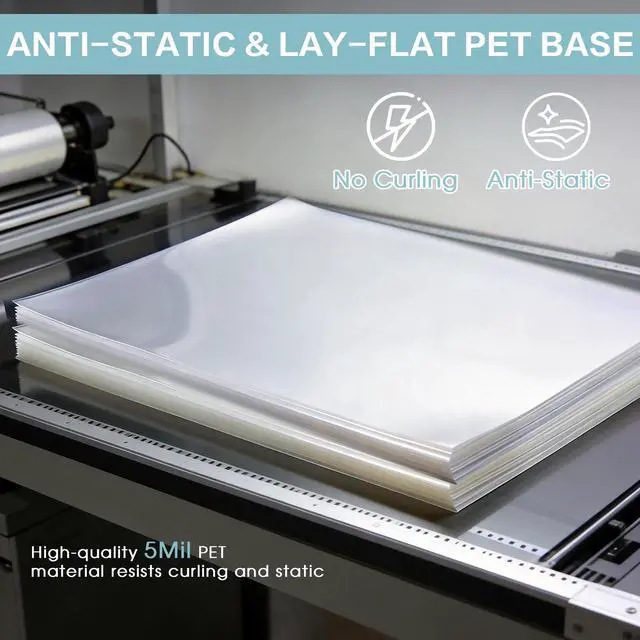Alt view image 4 of 7 - Waterproof Inkjet Transparency Film 13 x 19 Inch, 5 Mil 150 Sheets Professional Grade Printable Transparency Film for Silk Screen Printing, Overhead Projector, Crafts