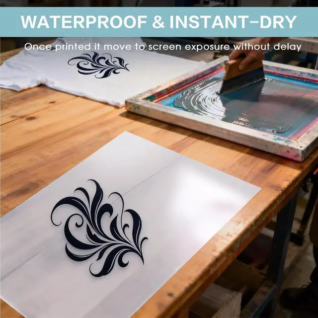 Alt view image 5 of 7 - Waterproof Inkjet Transparency Film 13 x 19 Inch, 5 Mil 150 Sheets Professional Grade Printable Transparency Film for Silk Screen Printing, Overhead Projector, Crafts