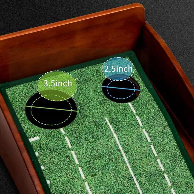 Alt view image 6 of 7 - Putting Green Indoor,Golf Putting Mat with Auto Ball Return,Premium Crystal Velvet Surface, Practice Putting mat, Perfect Training Aid & Gift for Golf Lovers Christmas