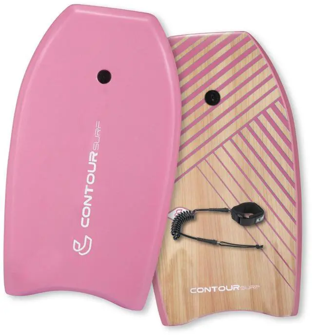 Main image of Reed Body Board 33 Inches Bodyboard Body Boards for Beach Kids Lightweight EPS Core Dual Channel Double Swivel Coiled Wrist Leash for All Surfing Levels
