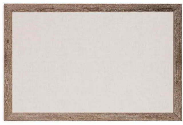 Main image of Linen Bulletin Board, 36" x 24", Rustic Wood Style Frame, Industrial Grade Pinning Surface