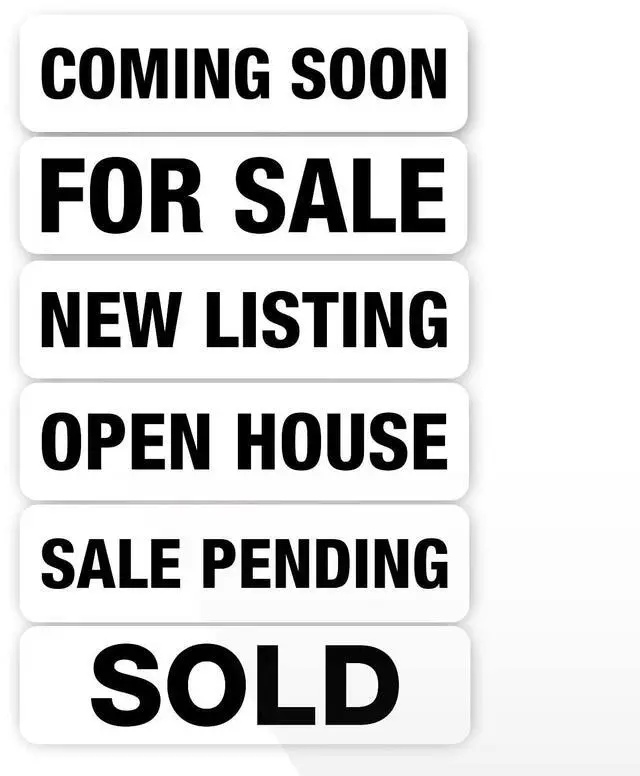 Main image of Real Estate Sign Riders | Set of 6 Aluminum (Metal) Printed Signs with Different Messages for Real Estate | 24x6 Inches | White with Black Text