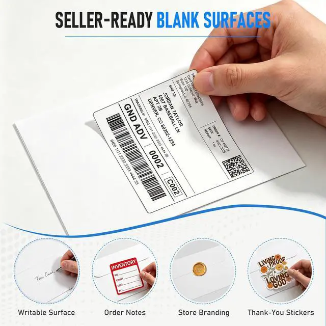 Alt view image 6 of 7 - 500 Pack Trading Card Mailer Envelopes, 7" x 4.35" White Card Shipping Envelopes, Self-Seal Shell Mailers with Easy-Open Tear Strip for Toploaders, Semi-Rigid Holders, Sports Cards & TCG