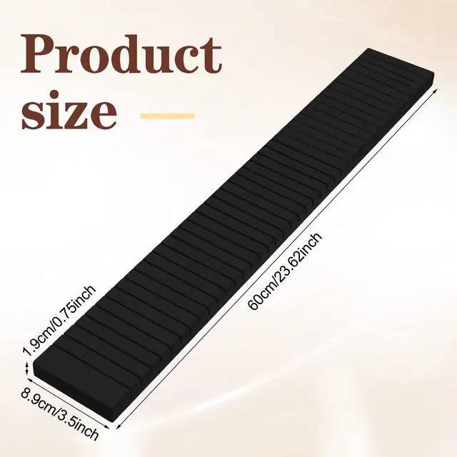 Alt view image 2 of 7 - 6 Pcs Wooden Name Badge Holder ID Badge Tray Organizer Name Tag Holders Note Card Organizer Plate Table Holders Sign Decor for Office Business, 23.62 x 3.5 x 0.75 Inch(Black)