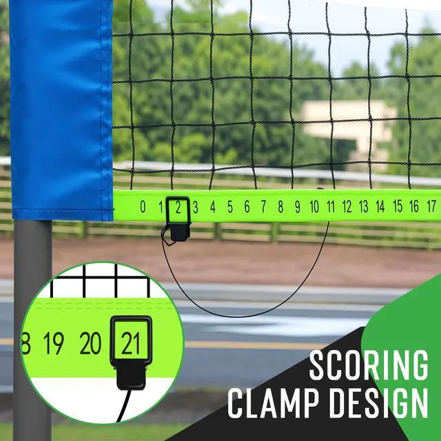 Alt view image 4 of 7 - Outdoor Baminton Net Set for Backyard, Beach, Family Games with 20 * 3ft Anti-sag Net, 4 Aluminum Badminton Rackets, 3 Shuttlecocks, Carring Bag - Easy Set Up & Portable