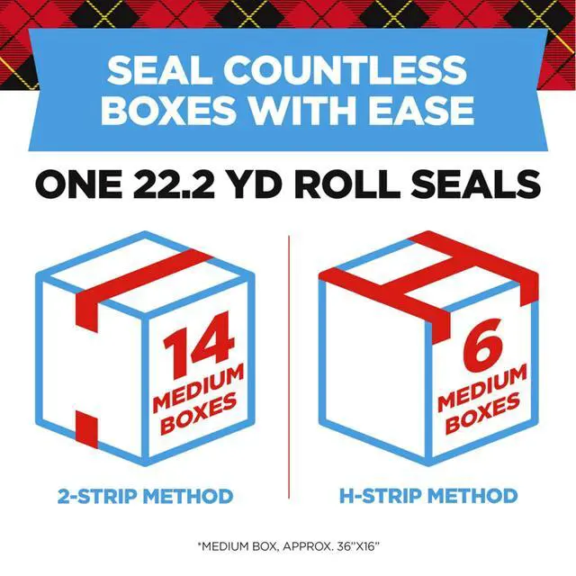 Alt view image 3 of 7 - Heavy Duty Packing Tape, Clear | 1.88 in. x 22.2 yd. | For Shipping | 6 Rolls, Pack of 6