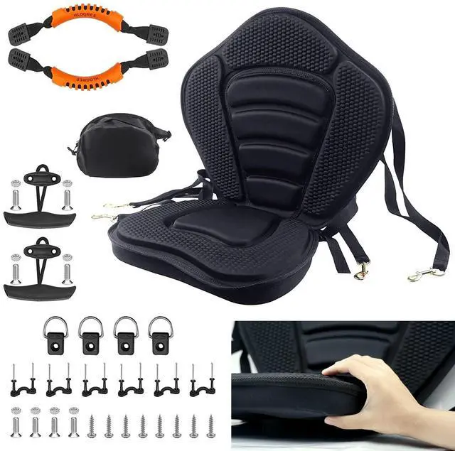 Main image of Kayak Seats - 1/2 Pck, Thicken Padded Seat Cushion with Back Support, Canoe & Ocean Sup Compatible